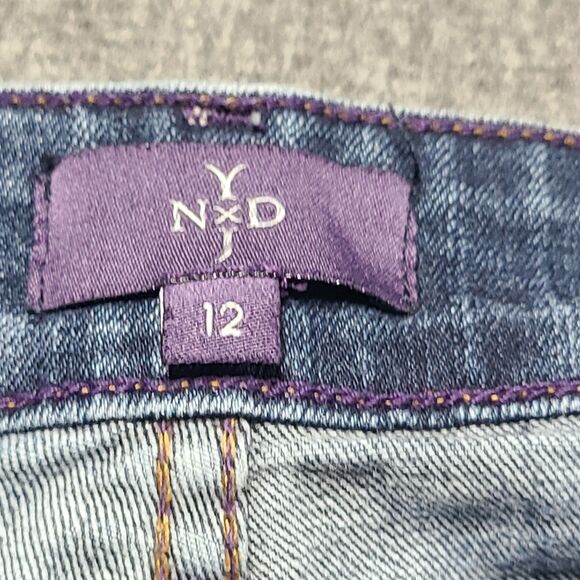 NYDJ Jeans Womens 12 Blue Skinny‎ Stretch Made USA Denim Mid Rise Classic Fit - Picture 5 of 10